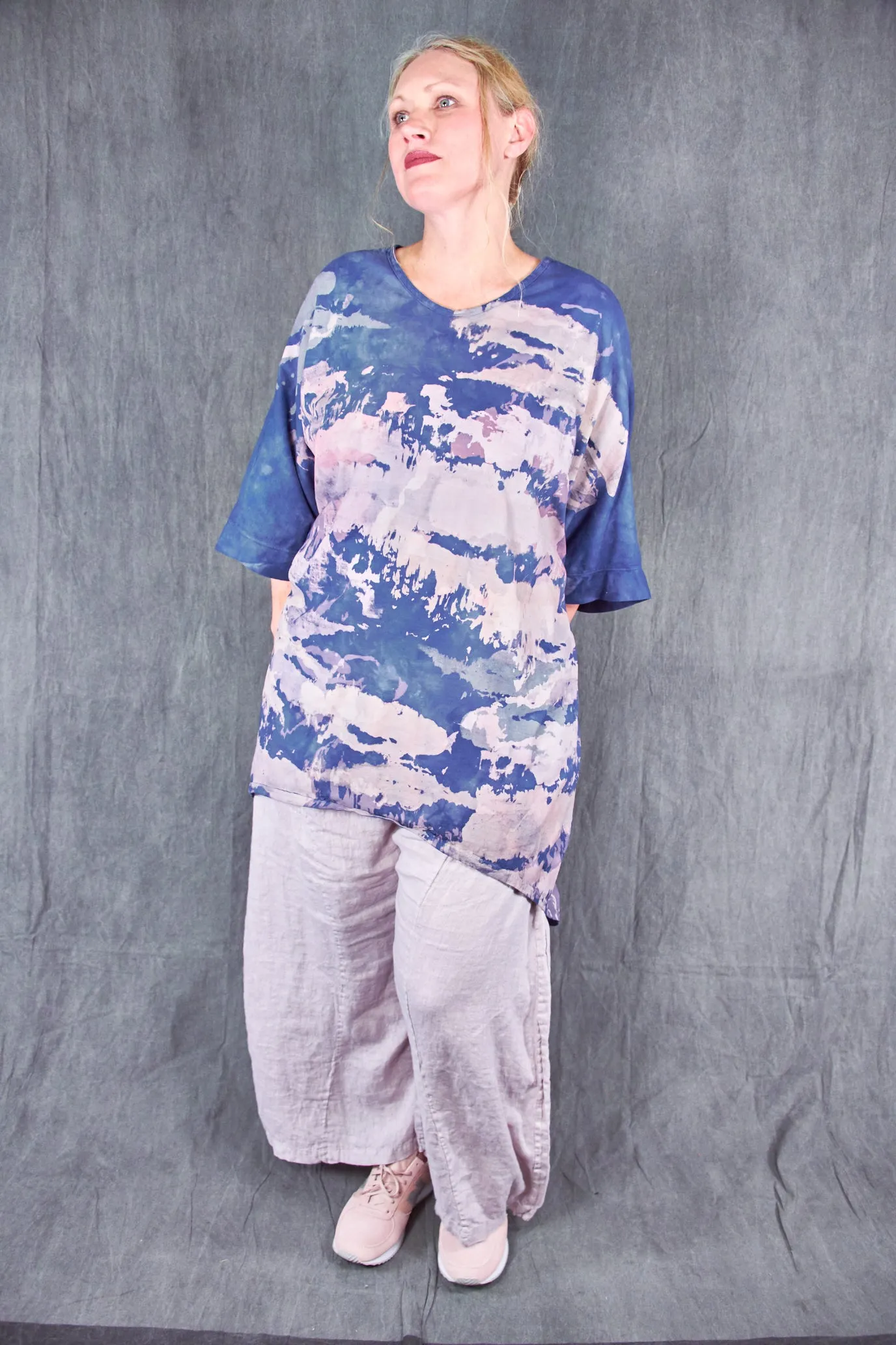 1566HD Drawcord Tunic-Mountain Sunset-P