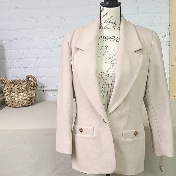 1980s Vintage  NWT WOOL BLAZER SZ 10 PETITE
