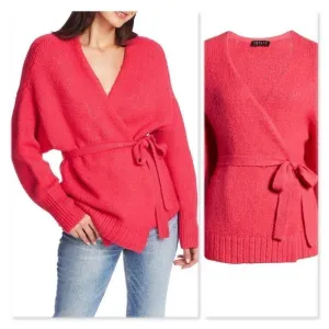 1.State Belted Cardigan in Rapture Pink