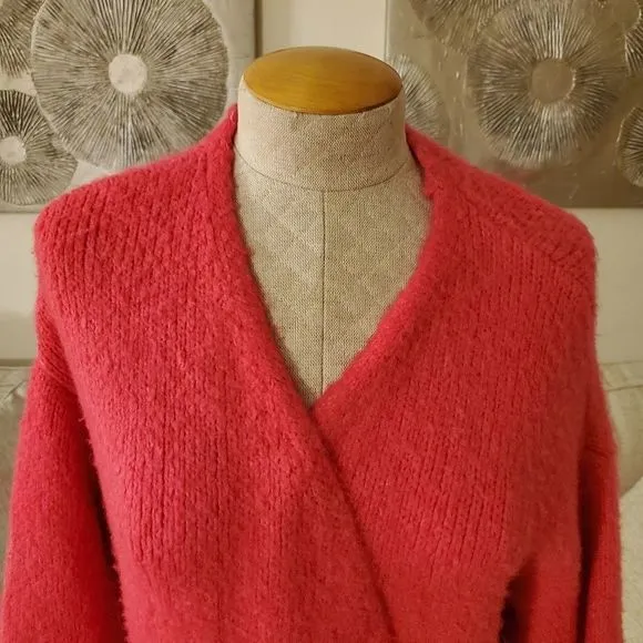 1.State Belted Cardigan in Rapture Pink
