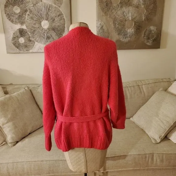 1.State Belted Cardigan in Rapture Pink