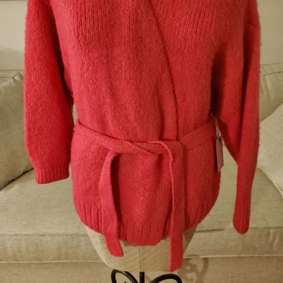 1.State Belted Cardigan in Rapture Pink