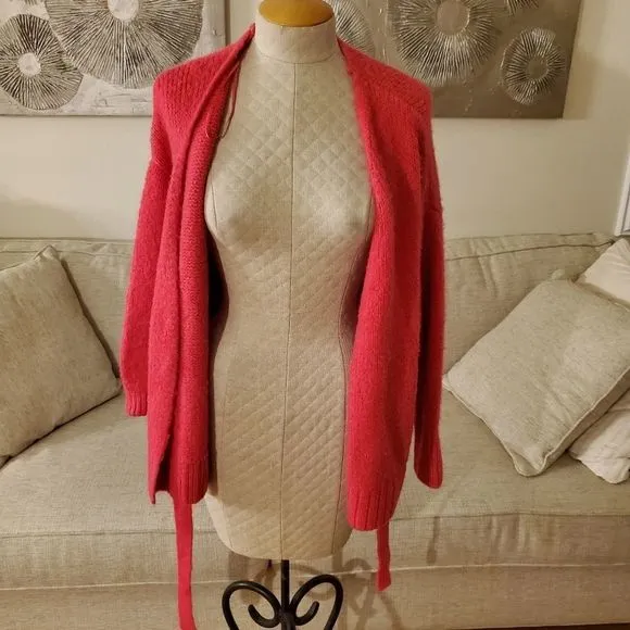 1.State Belted Cardigan in Rapture Pink