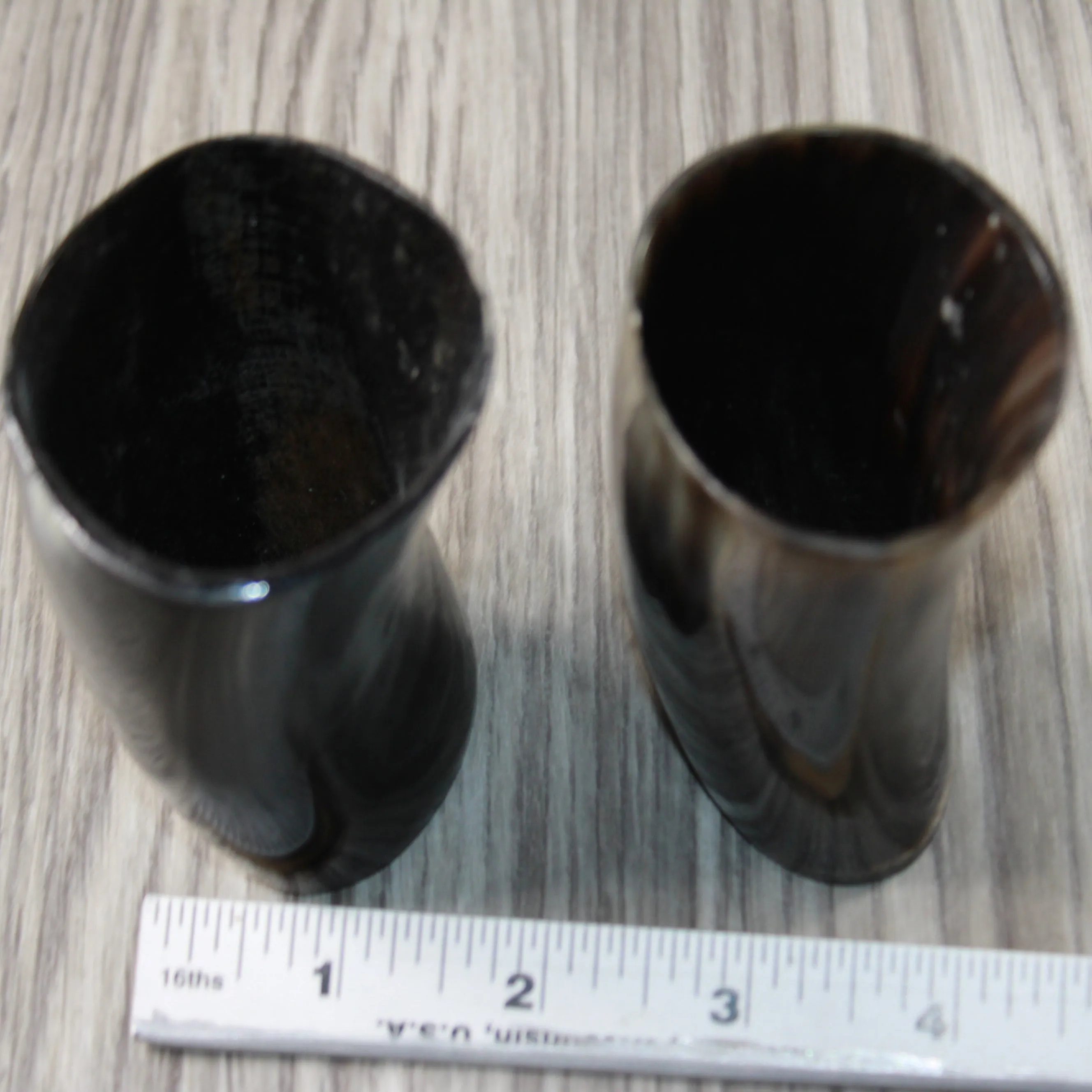 2 Small Horn Glasses #104-2 Medieval Tankard Double Shot Glass