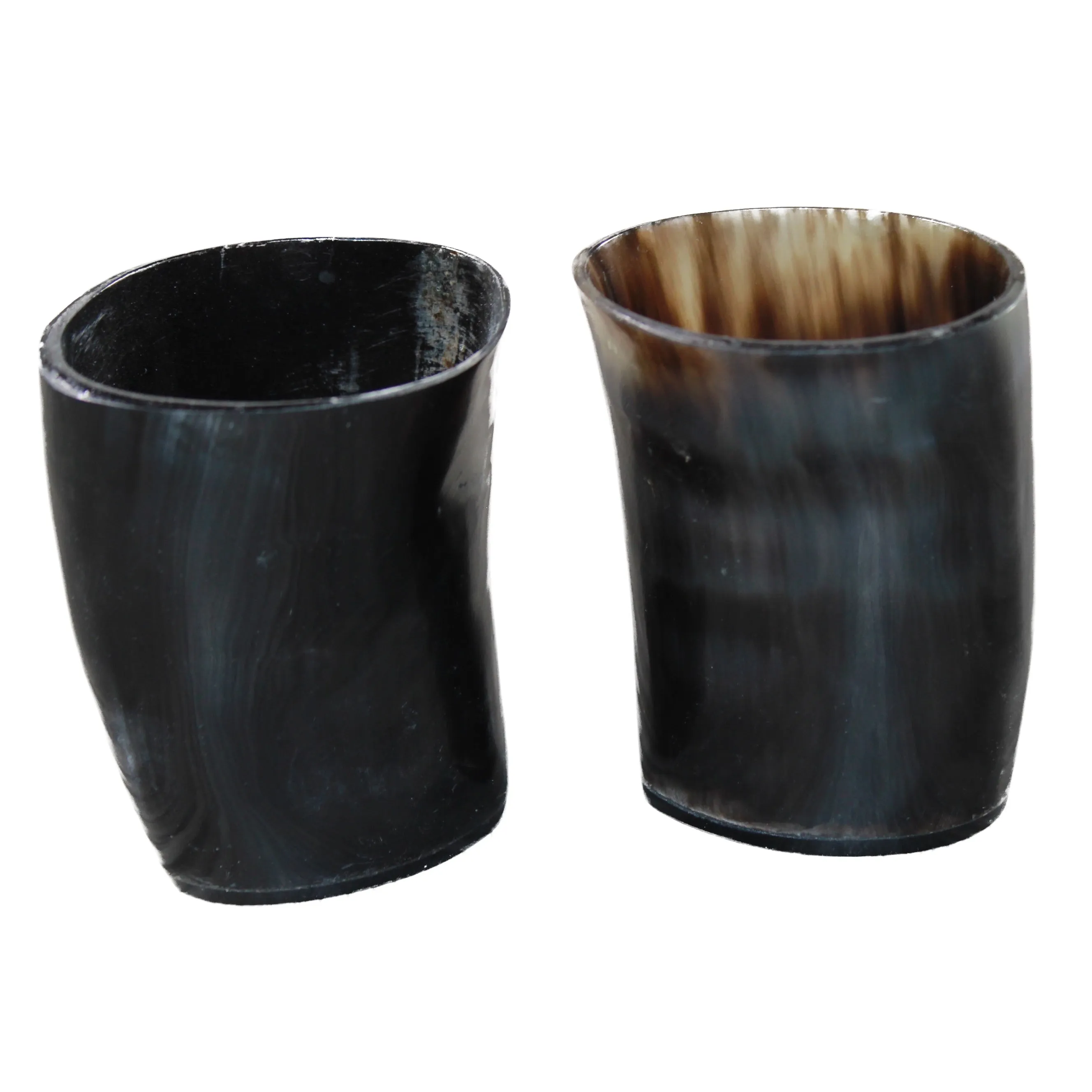2 Small Horn Glasses #104-2 Medieval Tankard Double Shot Glass