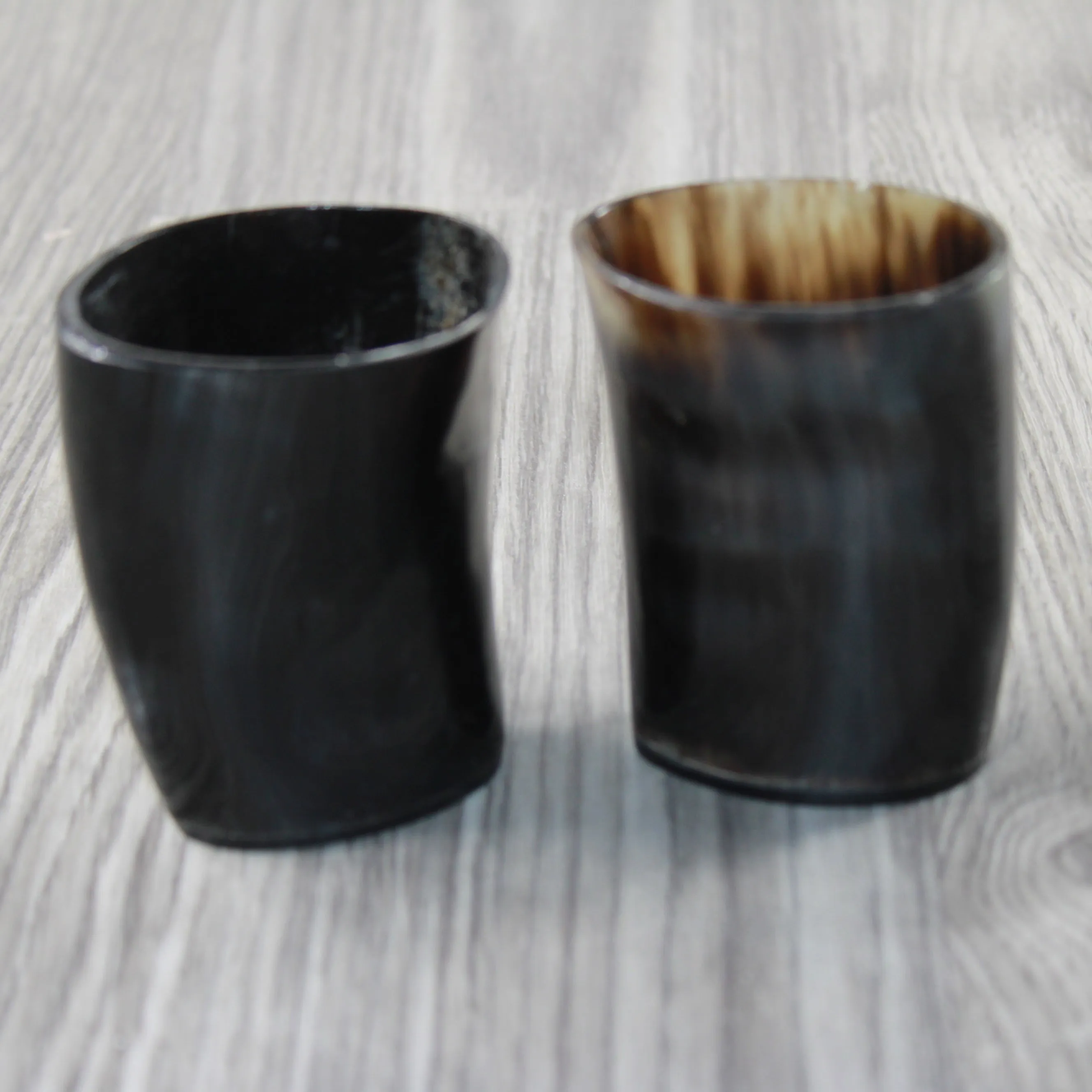 2 Small Horn Glasses #104-2 Medieval Tankard Double Shot Glass