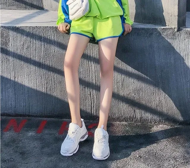 2019 Green Hip Hop Sneakers Women Trendy Chunky Dad Shoes Woman Fashion Thick Sole Ladies Platform Shoe Laces Chaussures Femme