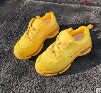 2019 Green Hip Hop Sneakers Women Trendy Chunky Dad Shoes Woman Fashion Thick Sole Ladies Platform Shoe Laces Chaussures Femme