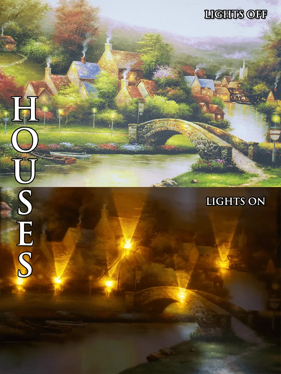 6 Piece: LED Light Up Wall Art