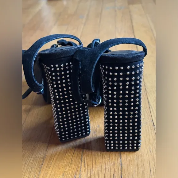70s Inspired Jeffrey Campbell Yulia Studded Platform Pumps