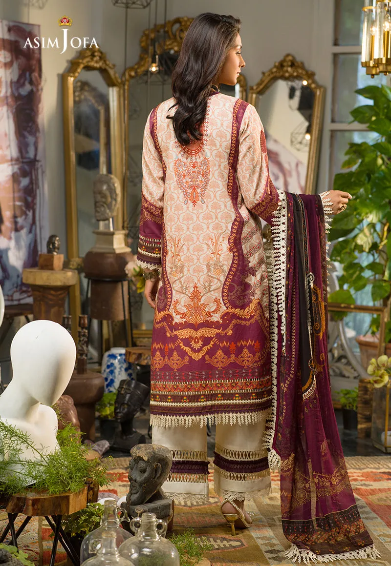 AJPR-11 | Asim Jofa Prints Rania Collection 2022 | Unstitched Embroidered Lawn Suits