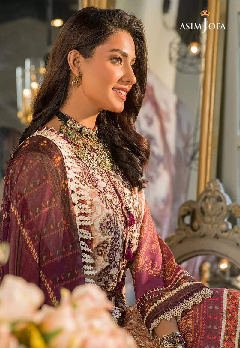 AJPR-11 | Asim Jofa Prints Rania Collection 2022 | Unstitched Embroidered Lawn Suits