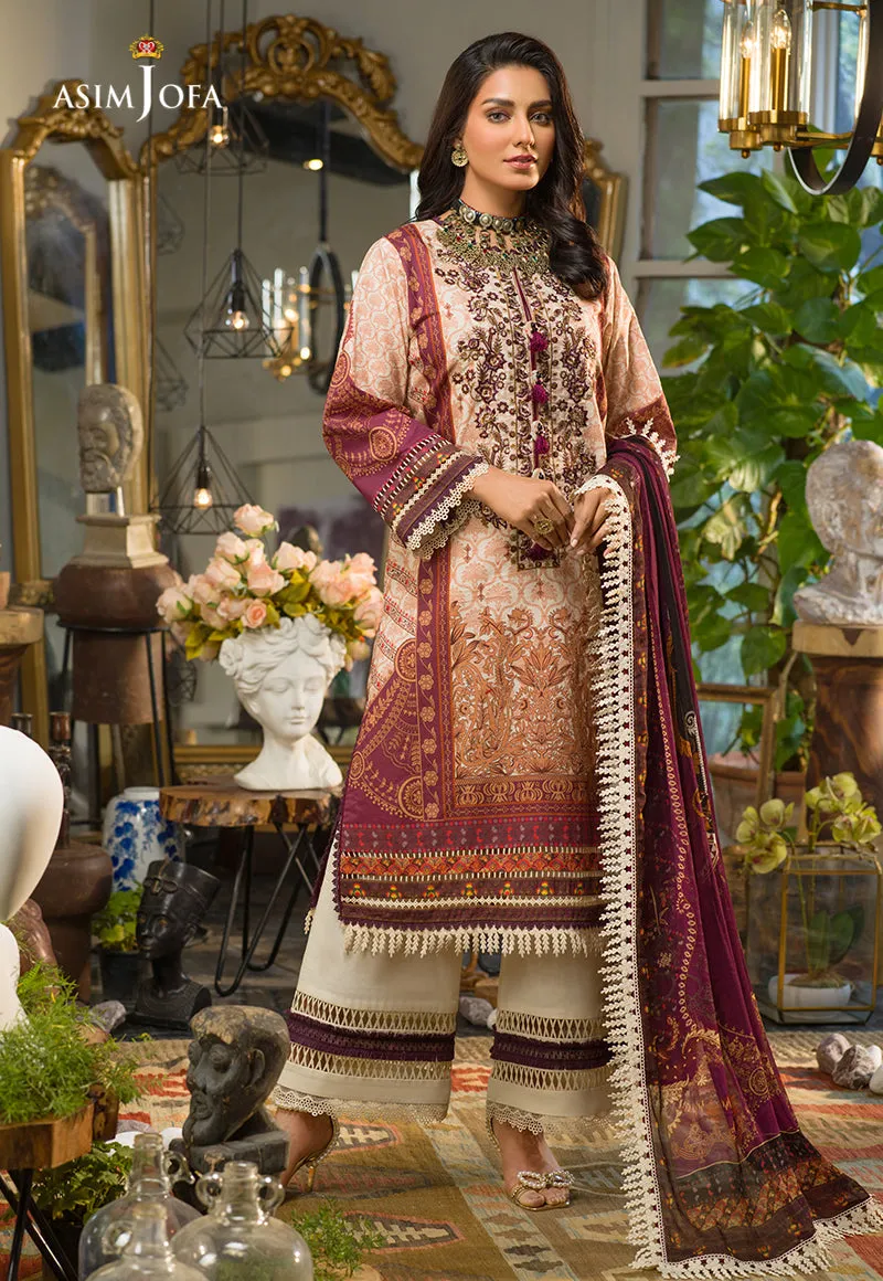 AJPR-11 | Asim Jofa Prints Rania Collection 2022 | Unstitched Embroidered Lawn Suits