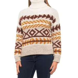 🤩Anthropologie Elsamanda Alpaca Turtleneck Sz L Women's Sweater Made in Italy