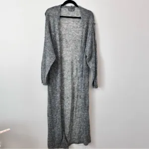 Anthropologie Light Gray Long Cardigan/Duster One Size