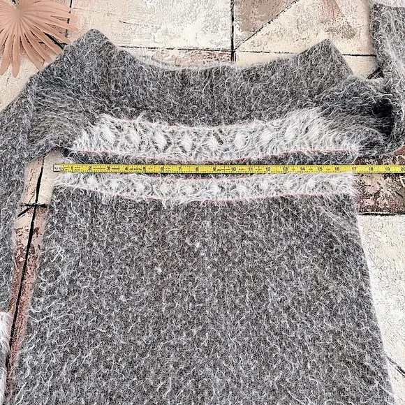 Anthropologie Sleeping On Snow FAROE Soft Fair Isle  Wool Sweater Size Large