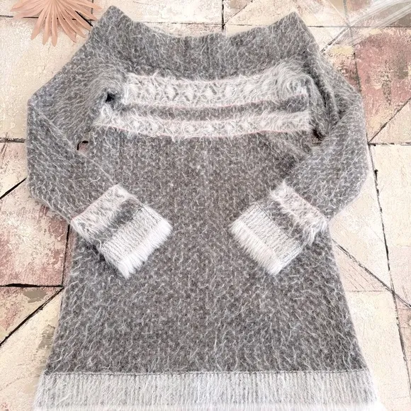 Anthropologie Sleeping On Snow FAROE Soft Fair Isle  Wool Sweater Size Large
