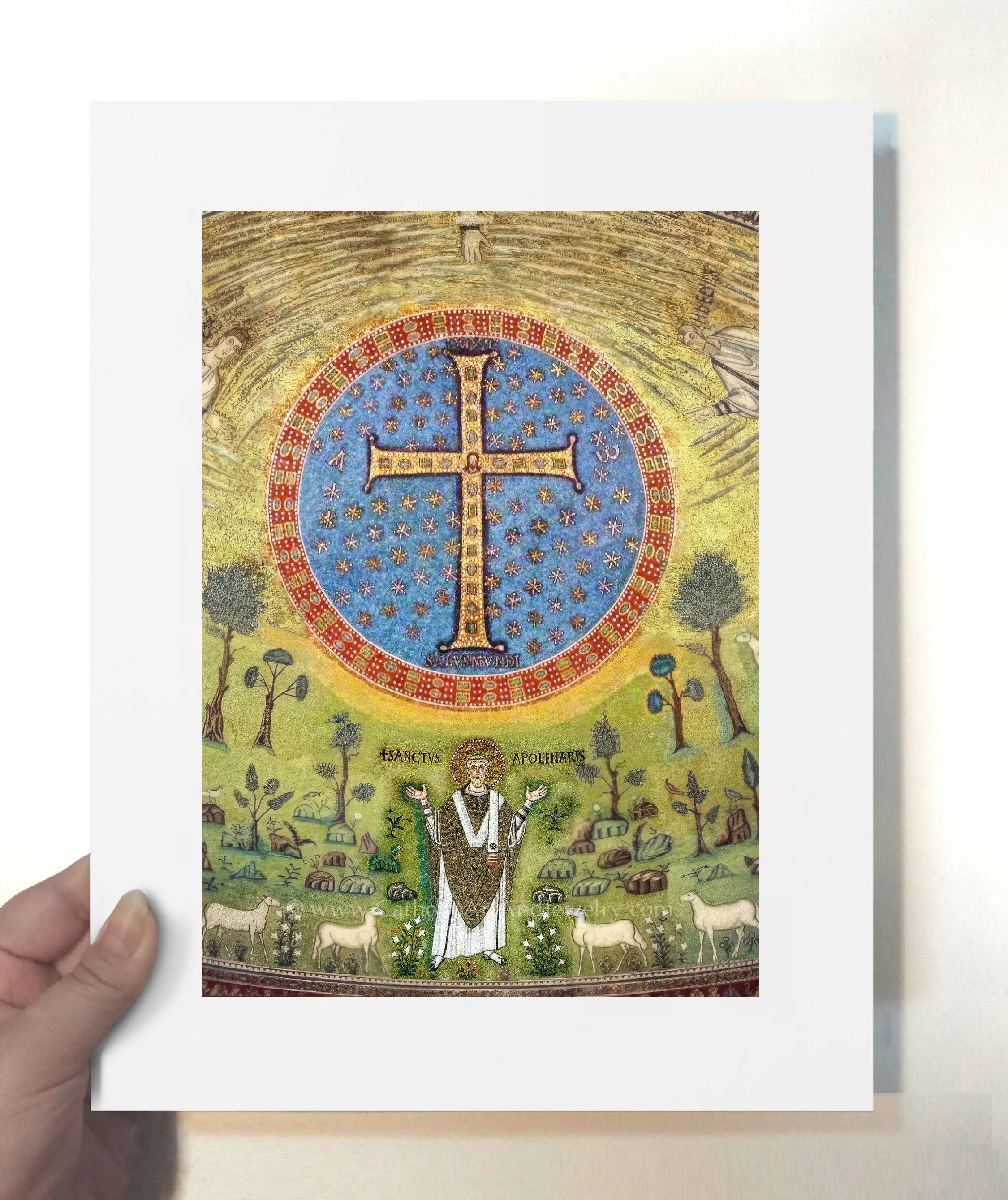 Apollinare's Cross – 6th Century Mosaic – Catholic Art – Archival Quality