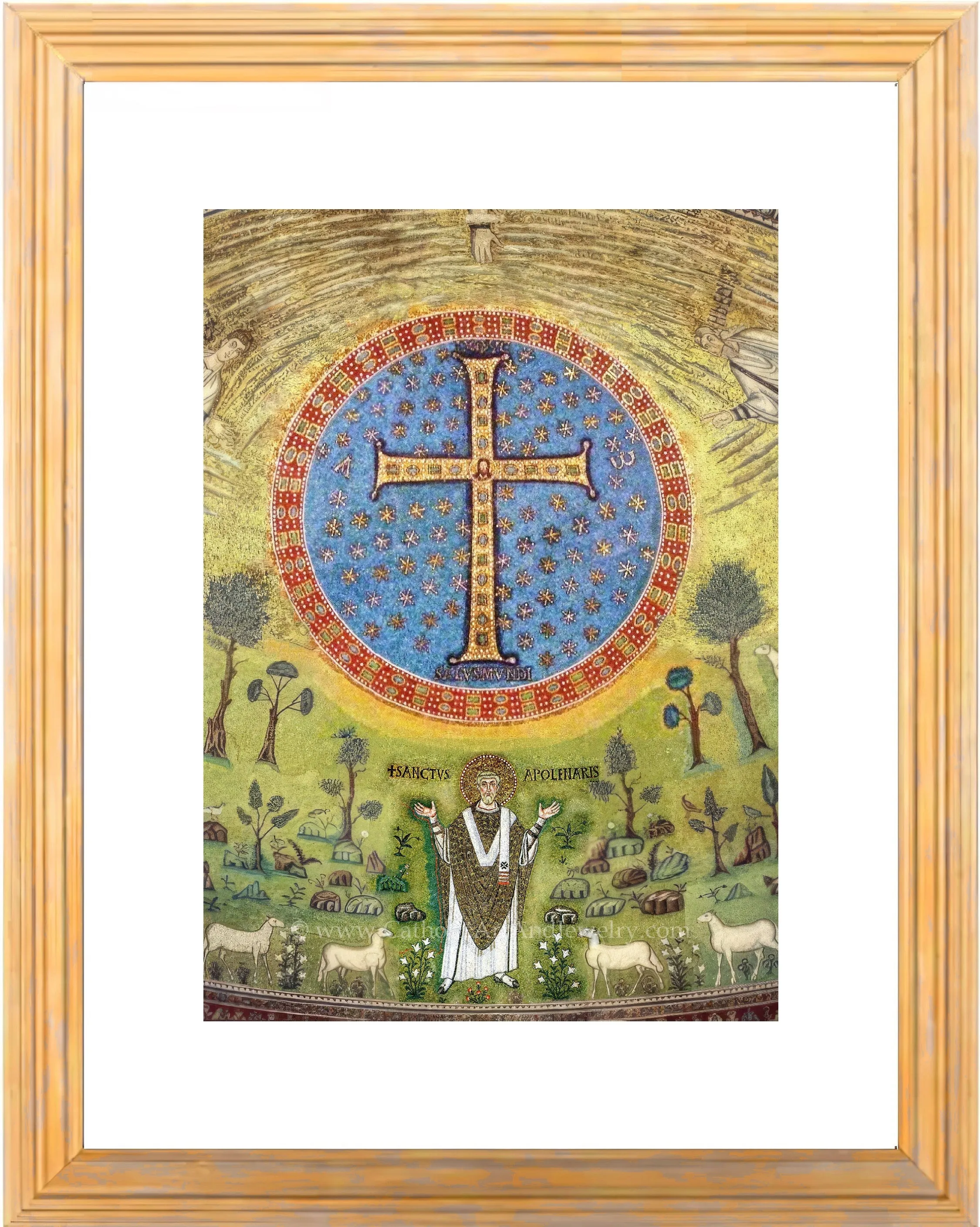 Apollinare's Cross – 6th Century Mosaic – Catholic Art – Archival Quality