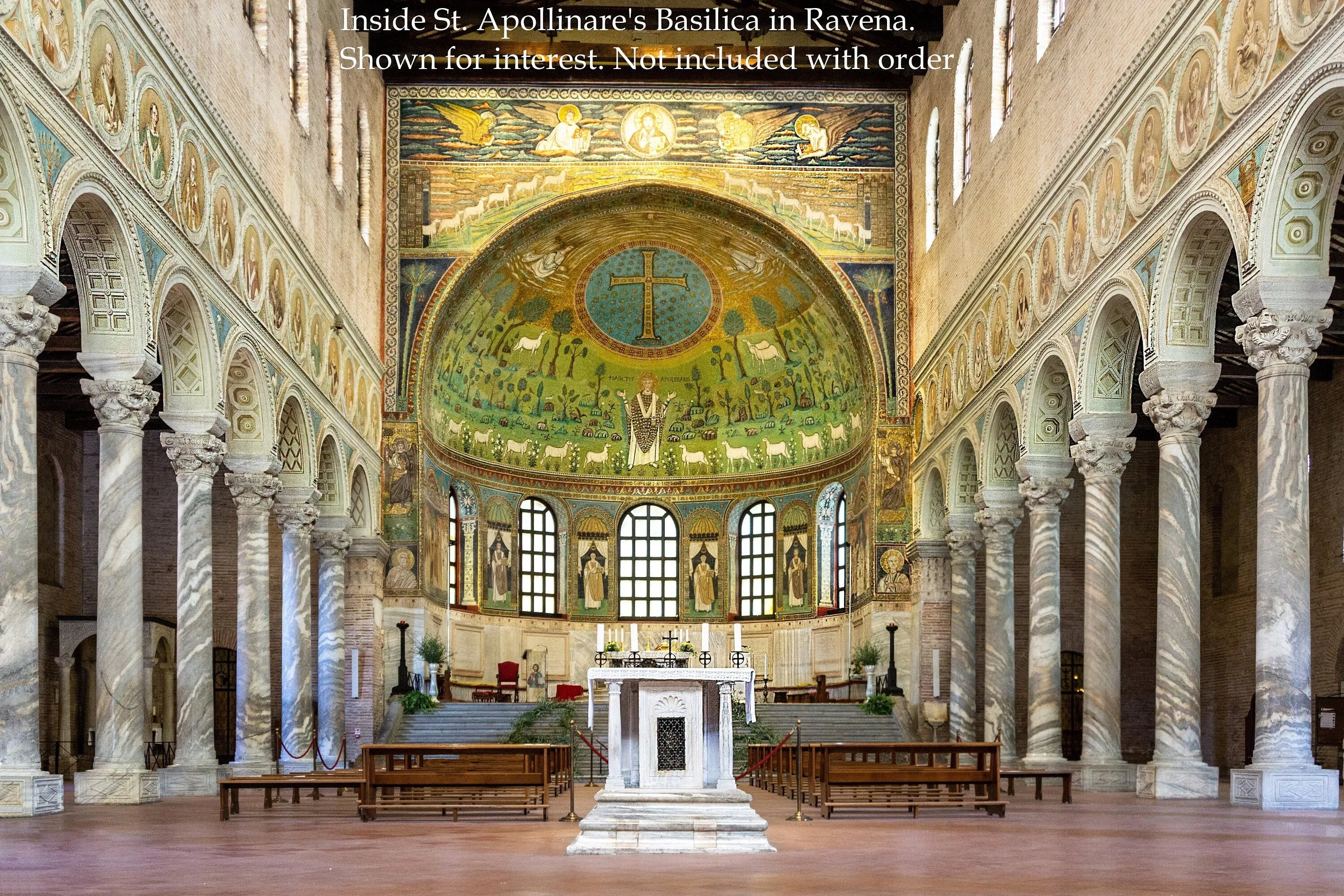 Apollinare's Cross – 6th Century Mosaic – Catholic Art – Archival Quality