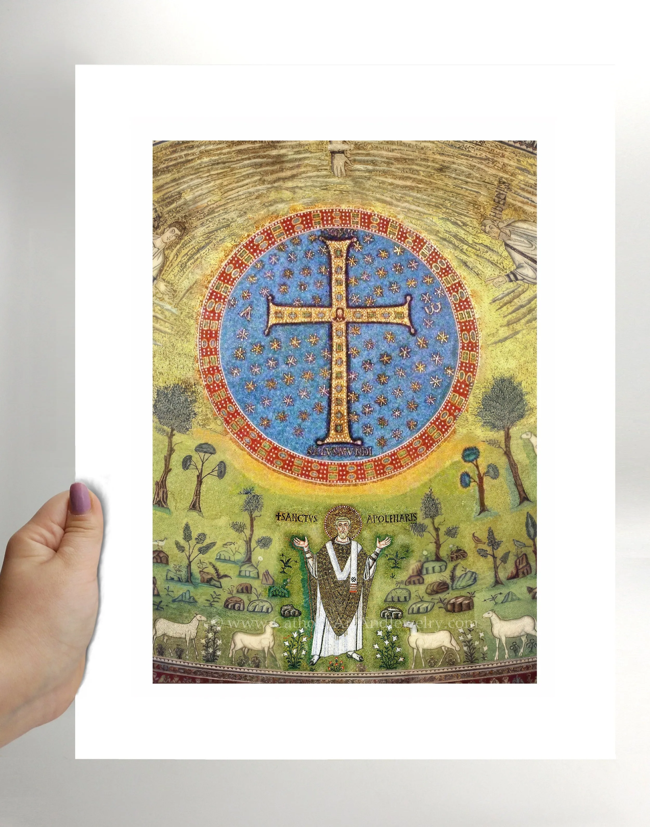 Apollinare's Cross – 6th Century Mosaic – Catholic Art – Archival Quality
