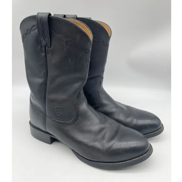 ARIAT Men's 35501 Black Leather Heritage Roper Western 12 EE