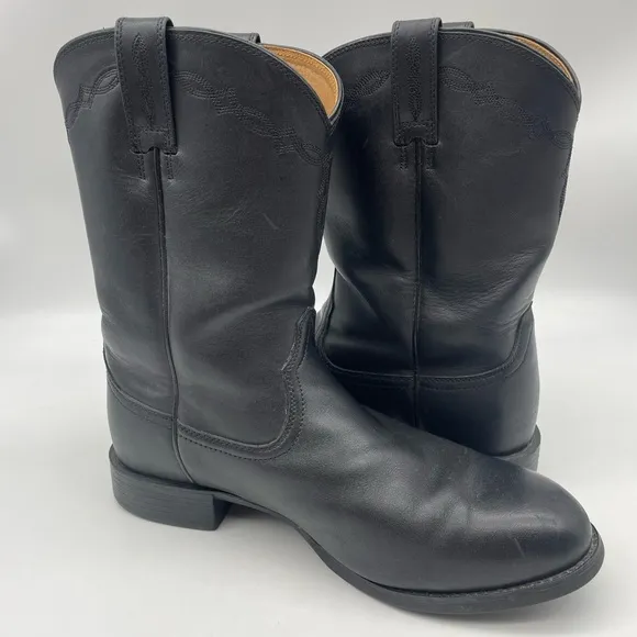 ARIAT Men's 35501 Black Leather Heritage Roper Western 12 EE