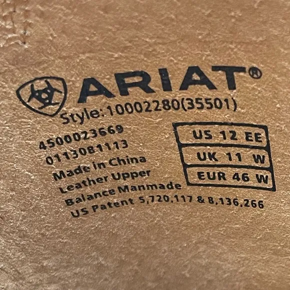 ARIAT Men's 35501 Black Leather Heritage Roper Western 12 EE
