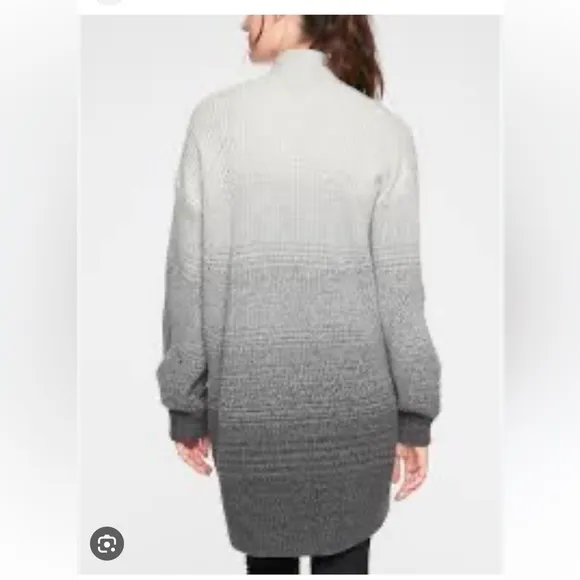 Athleta Lucca Ombré Wool Cashmere Blend Cozy Oversized Cardigan Sweater