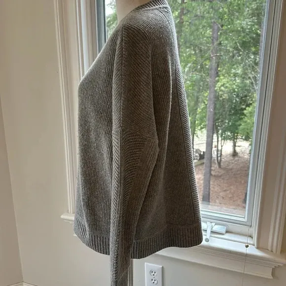 ATHLETA Wool/Cashmere Habitat Sweater, Grey Heather, Small, VGUC