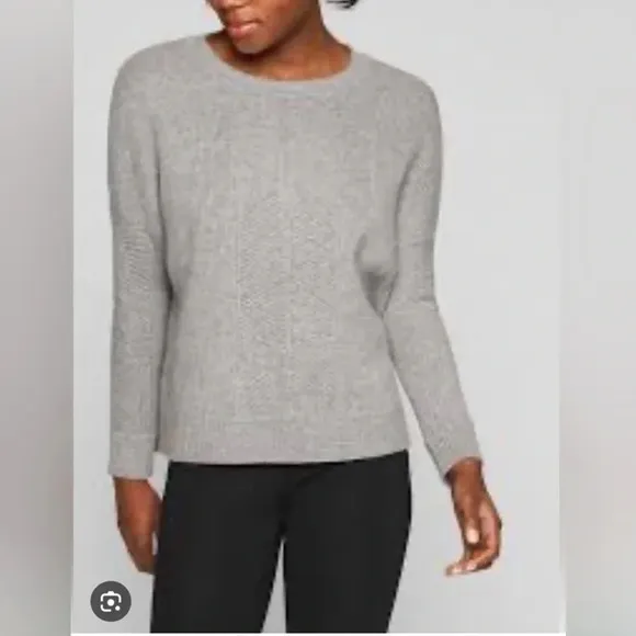 ATHLETA Wool/Cashmere Habitat Sweater, Grey Heather, Small, VGUC