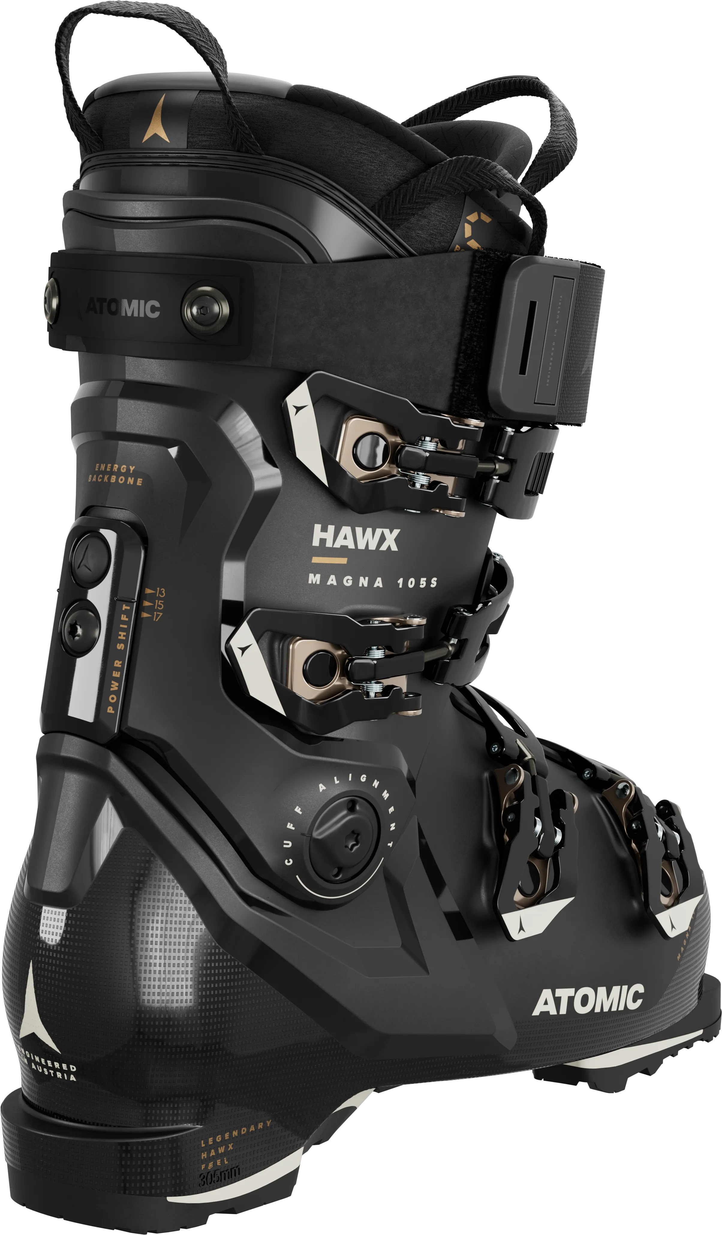 ATOMIC Hawx Magna 105 ski boots - Womens - Black/Stone/Gold