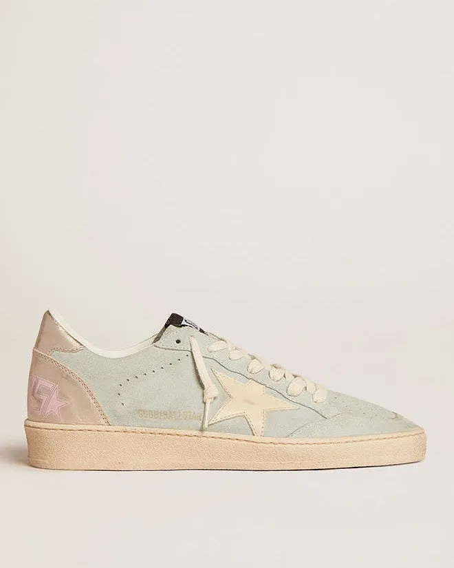 ball star suede upper leather star laminated spur - aqua marine/ivory/platinum/silver