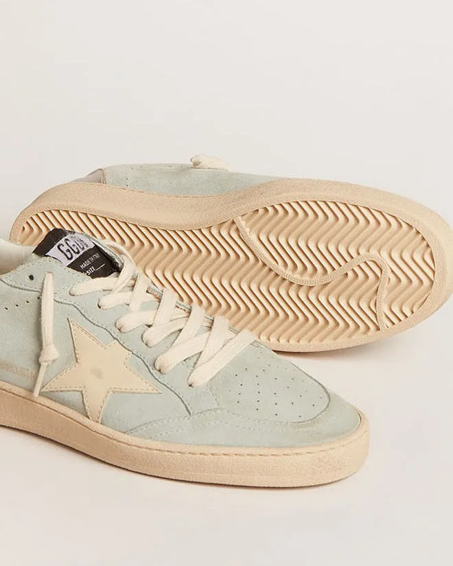 ball star suede upper leather star laminated spur - aqua marine/ivory/platinum/silver