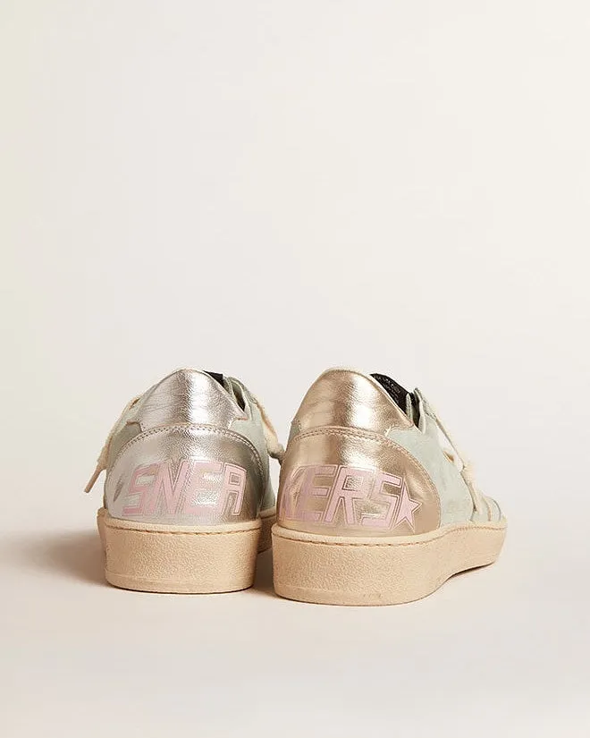 ball star suede upper leather star laminated spur - aqua marine/ivory/platinum/silver