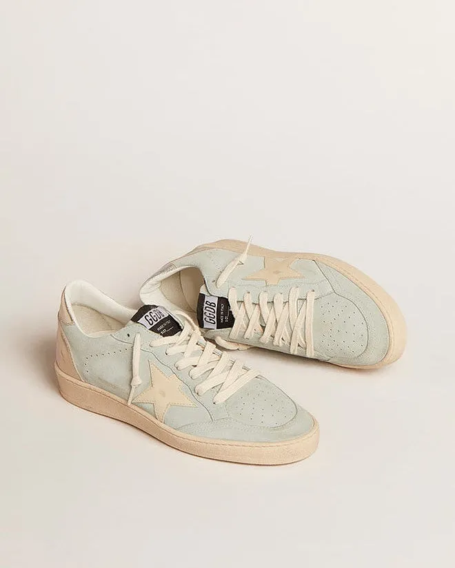 ball star suede upper leather star laminated spur - aqua marine/ivory/platinum/silver