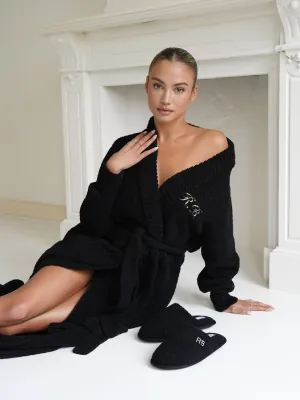 Bathrobe Teddy Black Long