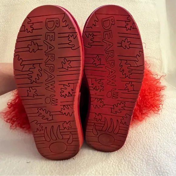 Bearpaw Boo Red Furry Boots