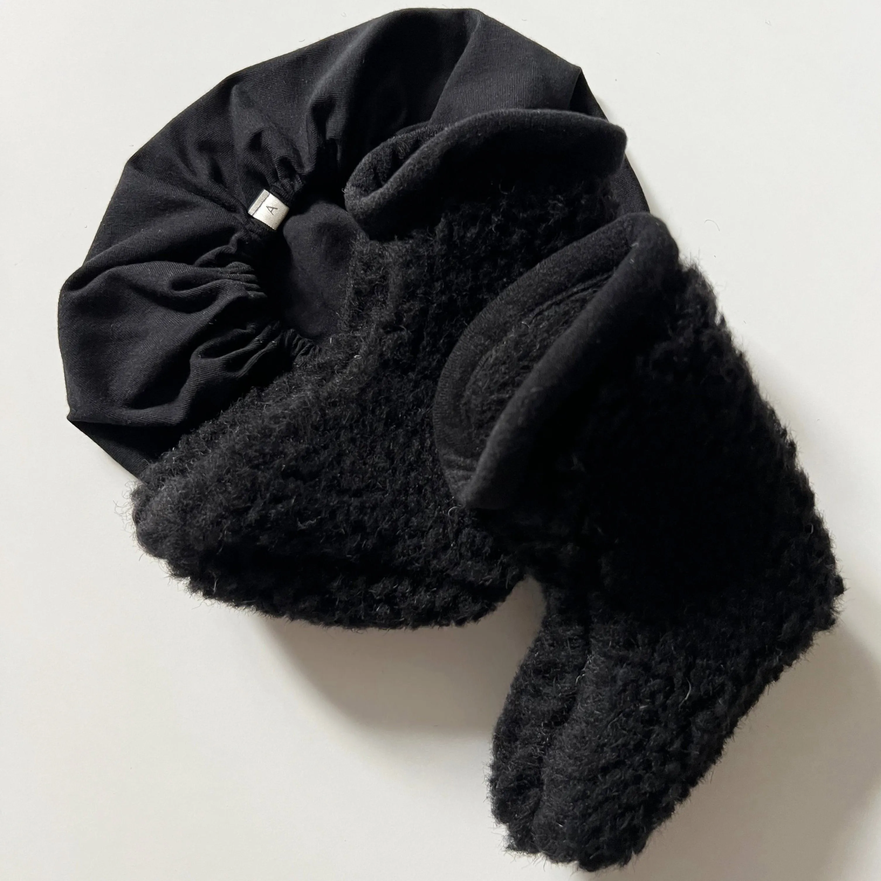 Black Pure Wool Baby Booties