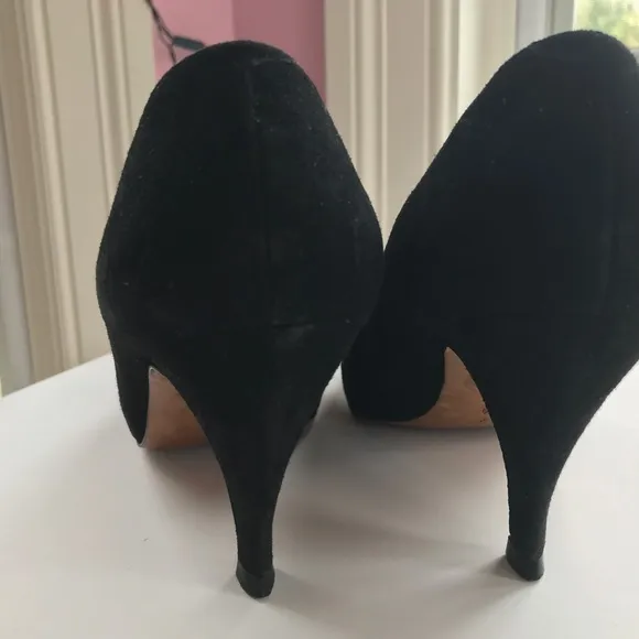 Black Suede Italian heels size 7