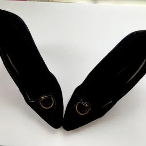 Black Suede Italian heels size 7