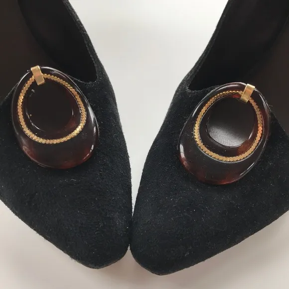 Black Suede Italian heels size 7