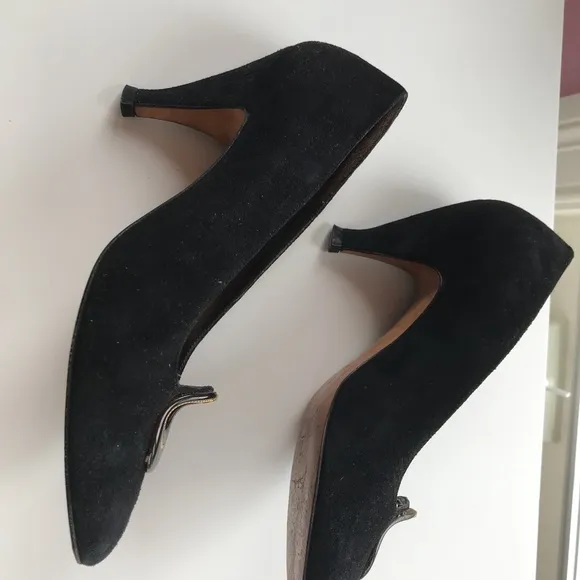 Black Suede Italian heels size 7