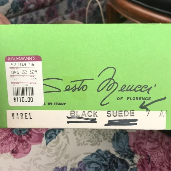 Black Suede Italian heels size 7