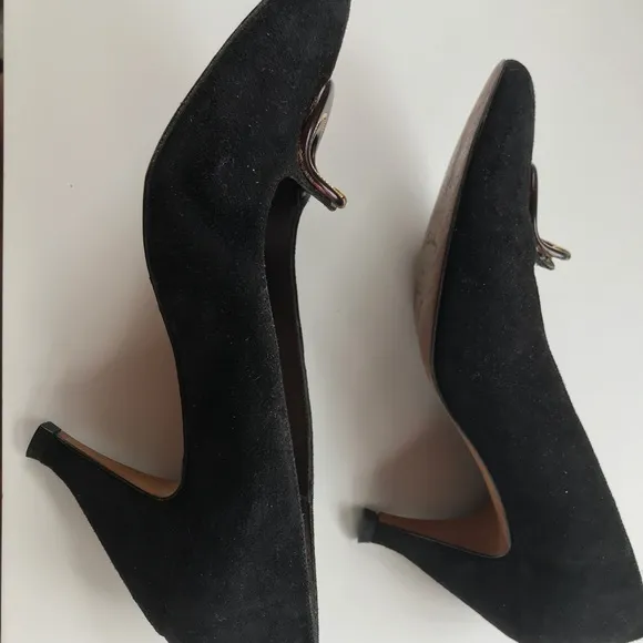 Black Suede Italian heels size 7