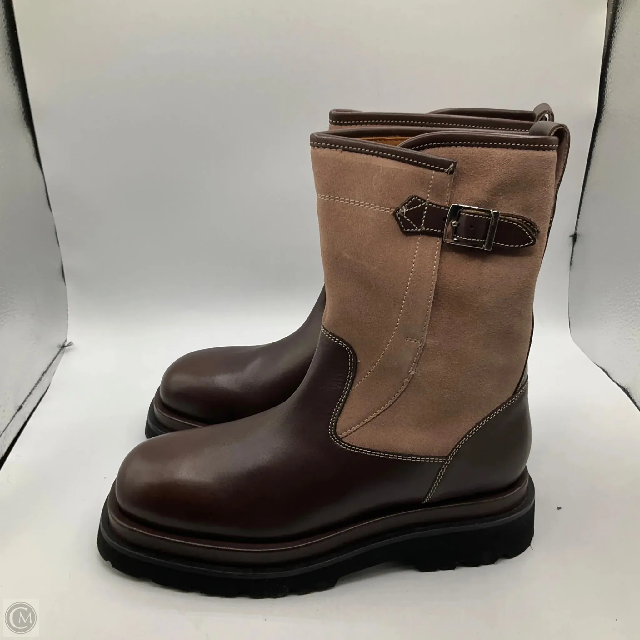 Boots Mid-calf Flats By Free People In Tan, Size: 7.5