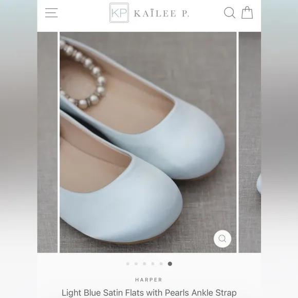 Brand new Girls Satin Flats with Pearls