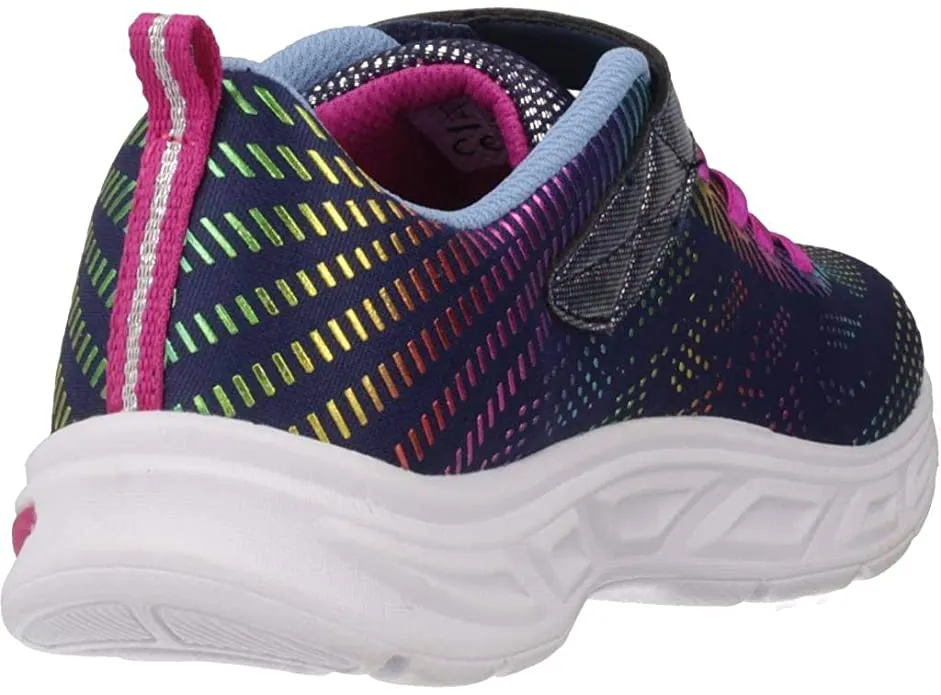 Brand new Skechers Girls Litebeams-Gleam N'DREAM Light up Sneakers, sz 1! Navy/Multi!