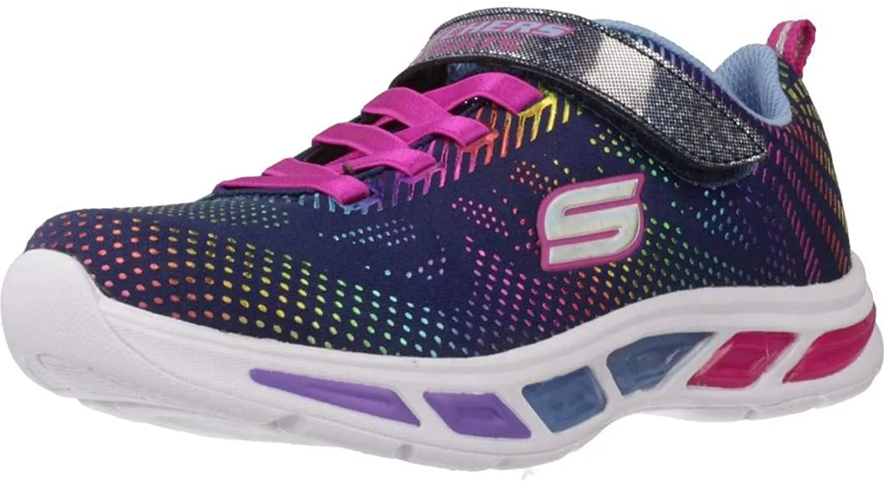 Brand new Skechers Girls Litebeams-Gleam N'DREAM Light up Sneakers, sz 1! Navy/Multi!