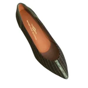 BRENDA ZARO 4467 CASPIAN OLIVE/PURPLE/BLACK TWEED FLAT